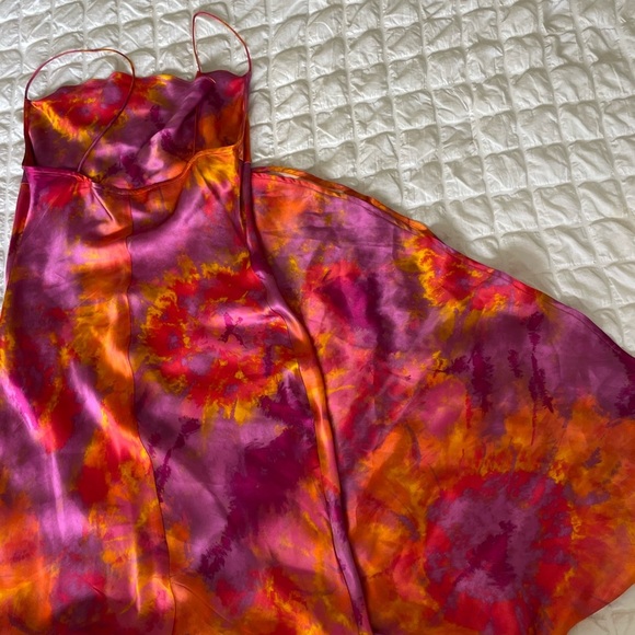 Ronny Kobo Collection Capri 100% Silk Spaghetti Strap Slip Dress - Picture 11 of 14